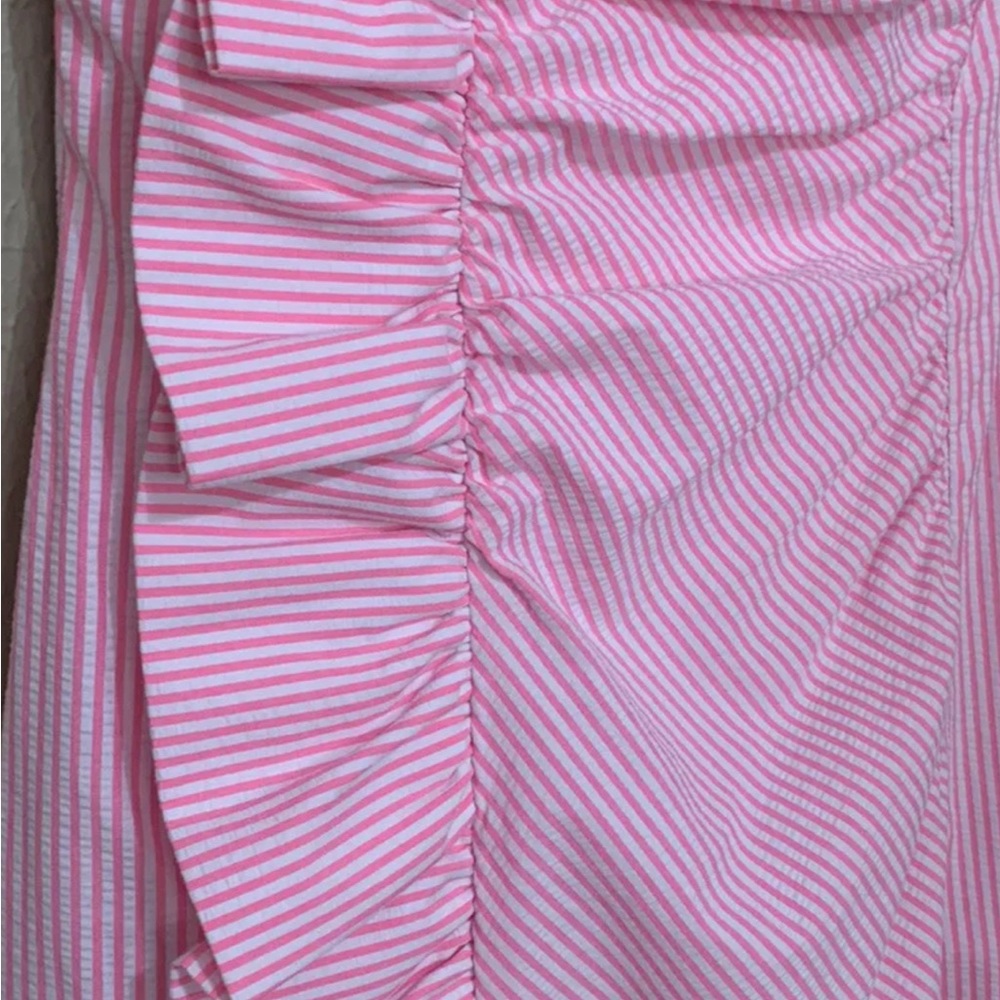 Lilly Pulitzer Tiffani dress NWT sz 8 sear sucker spring ruffled one shoulder